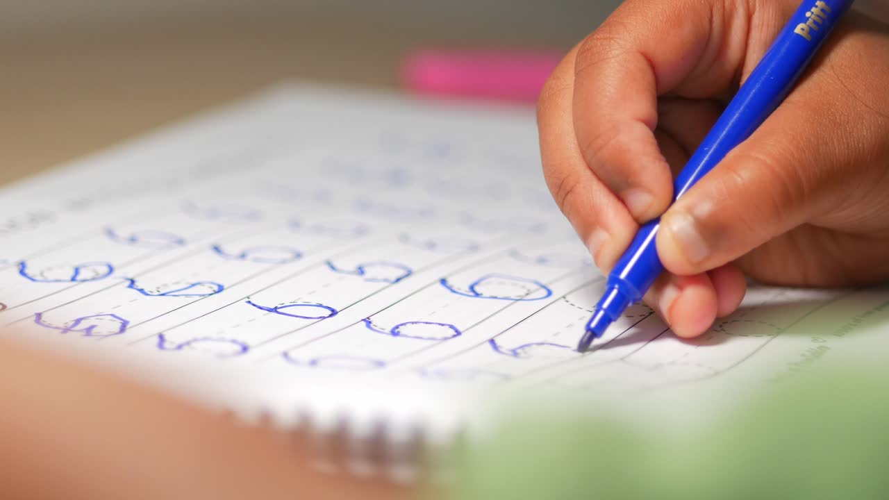 Child Practicing Handwriting