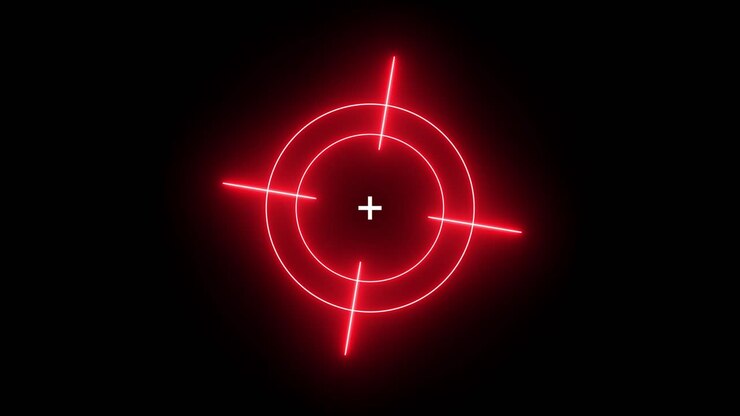 Red Neon Crosshair Target