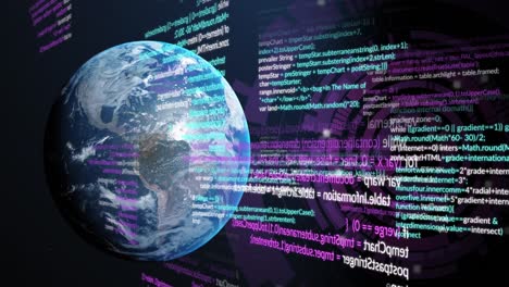 animación del procesamiento de datos por computadora en todo el mundo