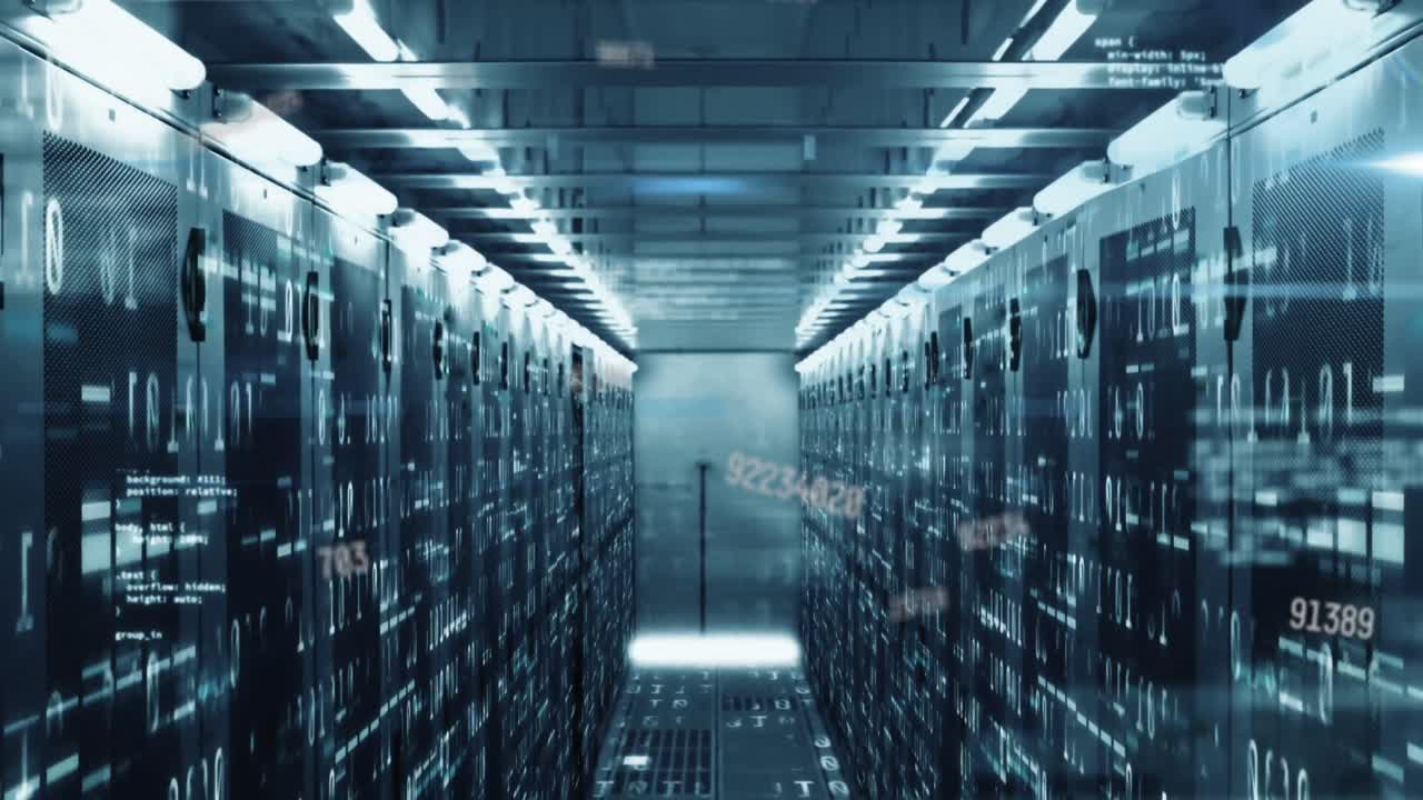 Animation of data processing over computer servers