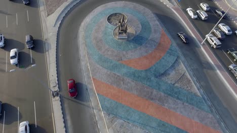 drone shot of the landmark on jeddah's busiest street