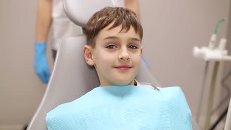 boy at the dentist