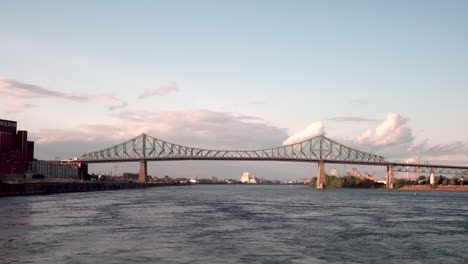 pont jacques cartier on san lorenzo river montreal canada