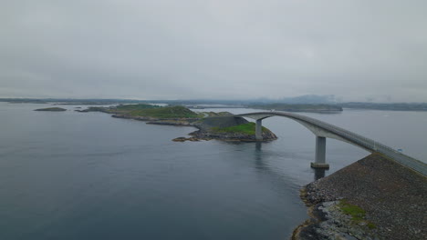 iconic storseisundet bridge on famous norwegian atlantic ocean road