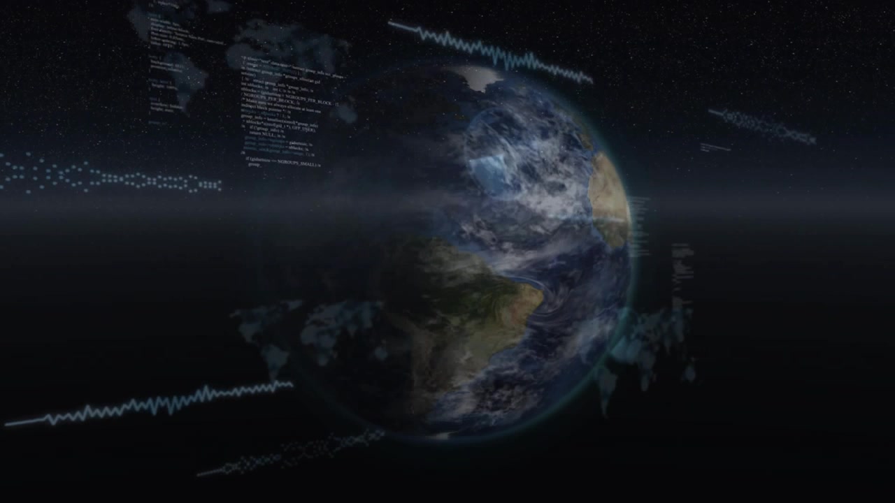 Emerging waveform plots and code initiating Planet Earth rotating for monitoring overlays