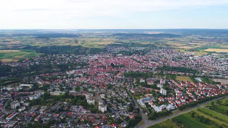 vista aérea de rottenburg am neckar, alemania.