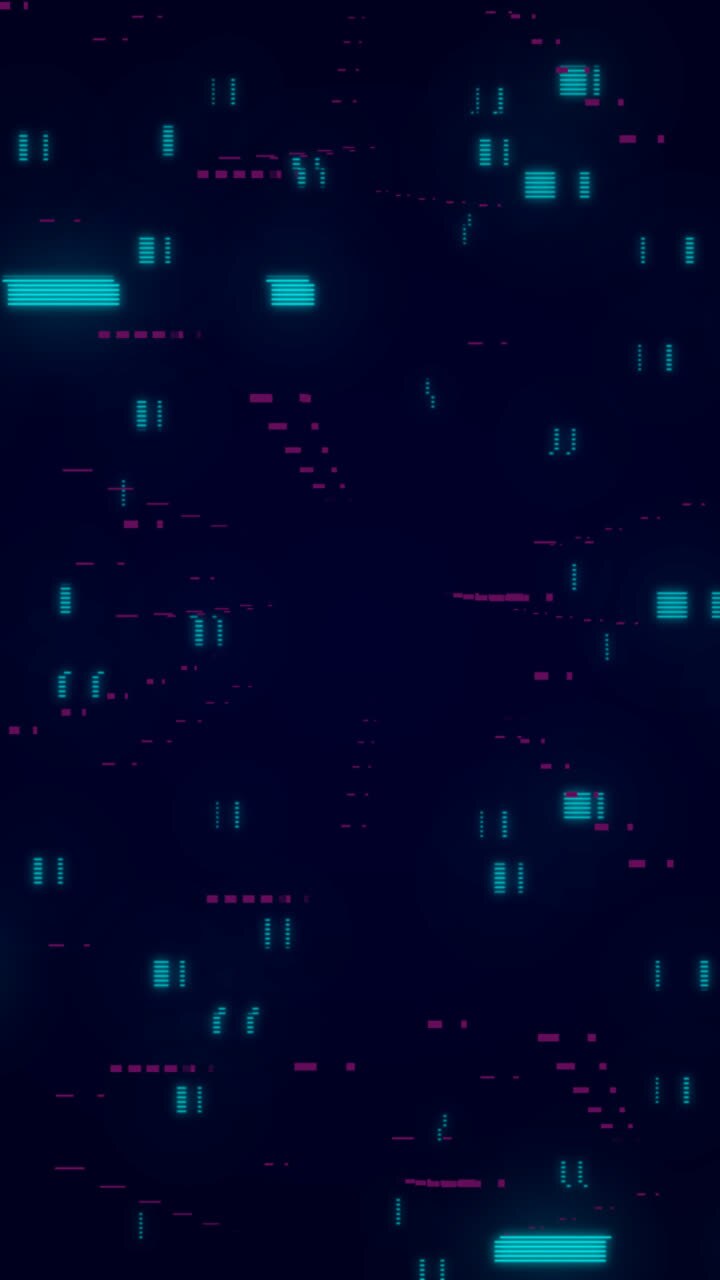 Motion Graphic of Glitch game over background