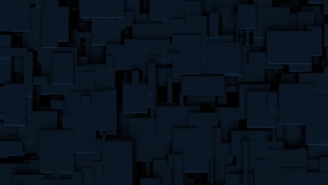 animation of blue 3d blocks covering digital screens