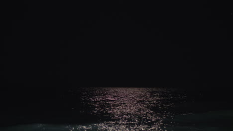 dark sea and black sky at night