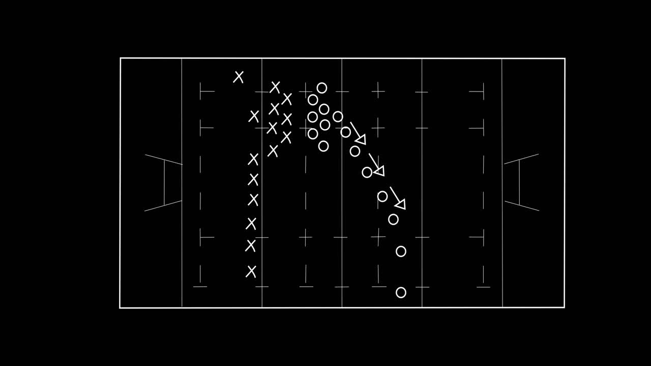 анимация футбольного плана игры на доске
