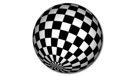 la animación de la esfera del tablero de ajedrez abstracto. el fondo de la esfera abstracta.