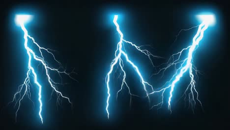 blue lightning strikes on dark background