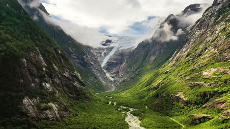 beautiful nature norway glacier kjenndalsbreen.