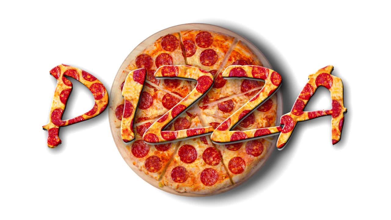 видео на заднем плане пиццы пепперони.