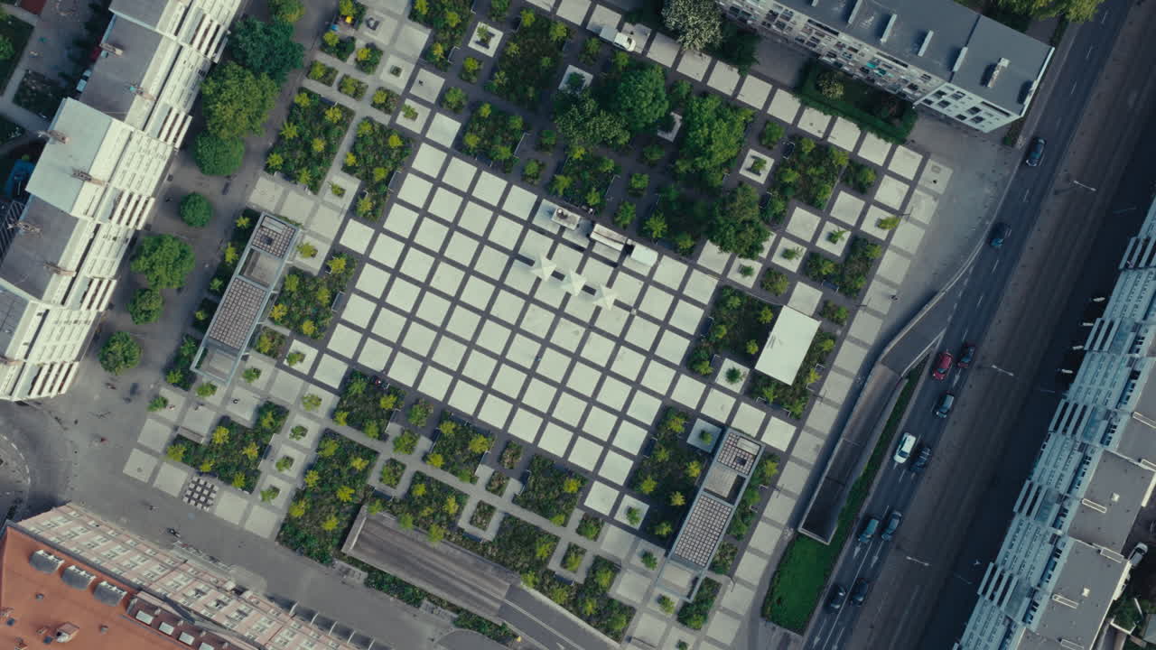 Aerial View of a Modern Urban Park