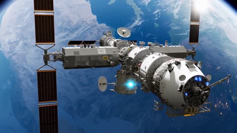 satellite orbits earth providing essential data and imagery for scientific research and communication