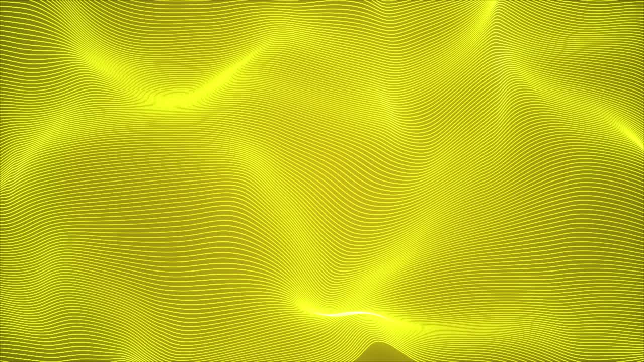 Abstract Yellow Wave Lines Background