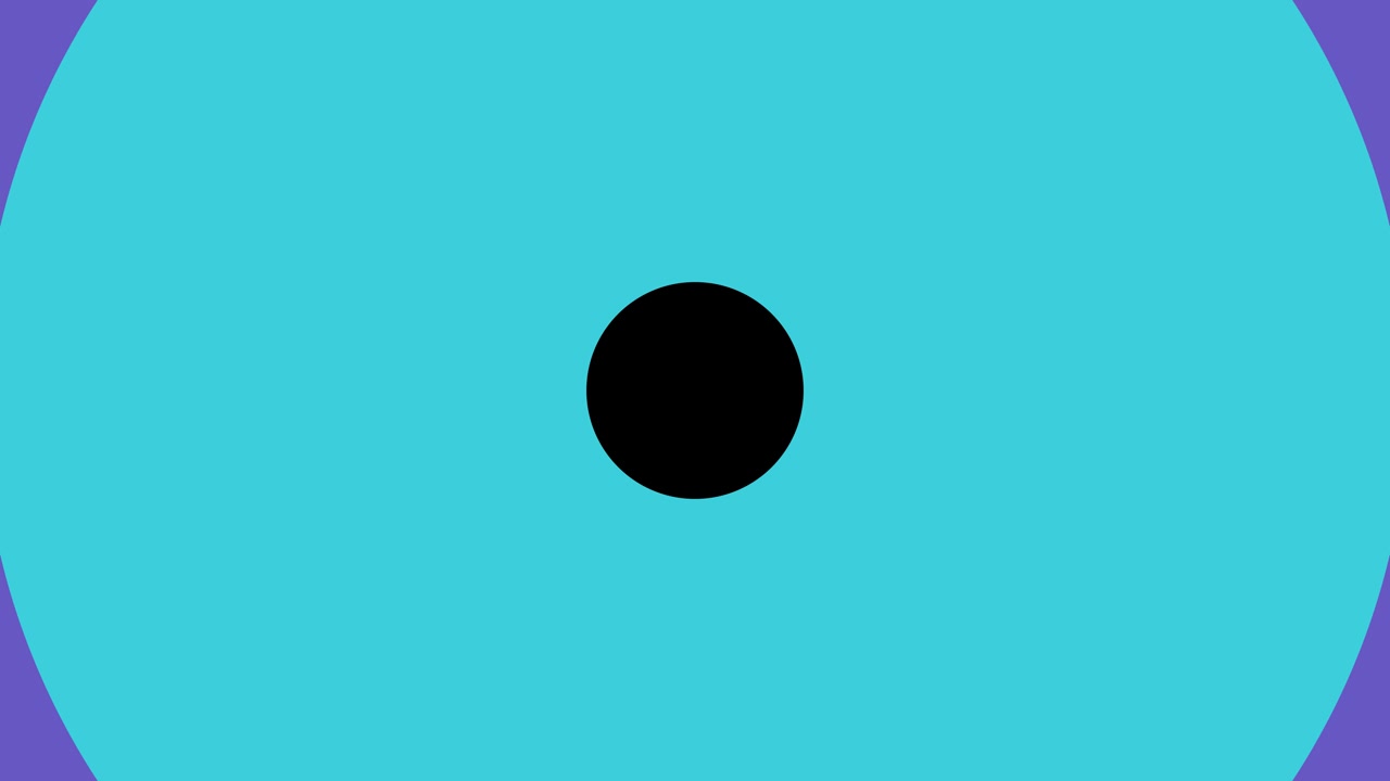 Abstract Motion Graphic of Expanding and Contracting Colorful Circles