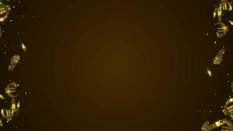 animación en bucle de la marca de la moneda de oro del euro
