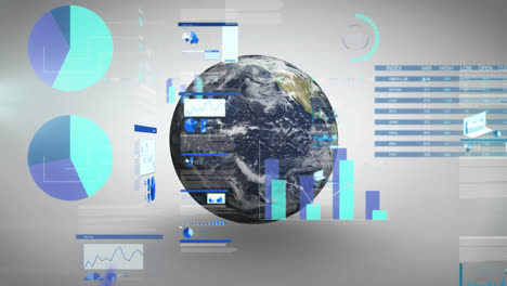 Animación-Del-Globo-Terráqueo-Y-Procesamiento-De-Datos.