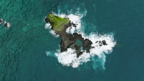 volcanic islet in atlantic ocean off madeira coast