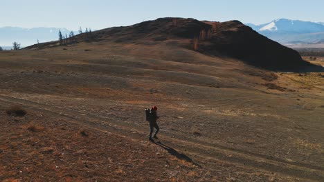 hiking in the mountains