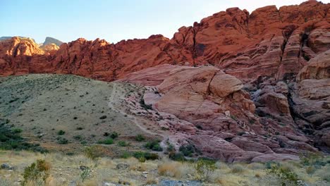 Morgenpanorama-Und-Wanderwege-Am-Red-Rock-Canyon