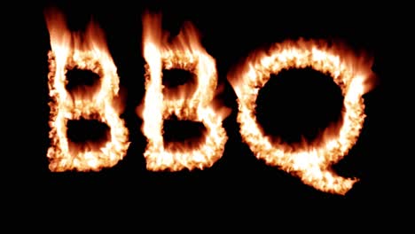 bbq barbecue hot text brand branding iron flaming heat flames overlay 4k