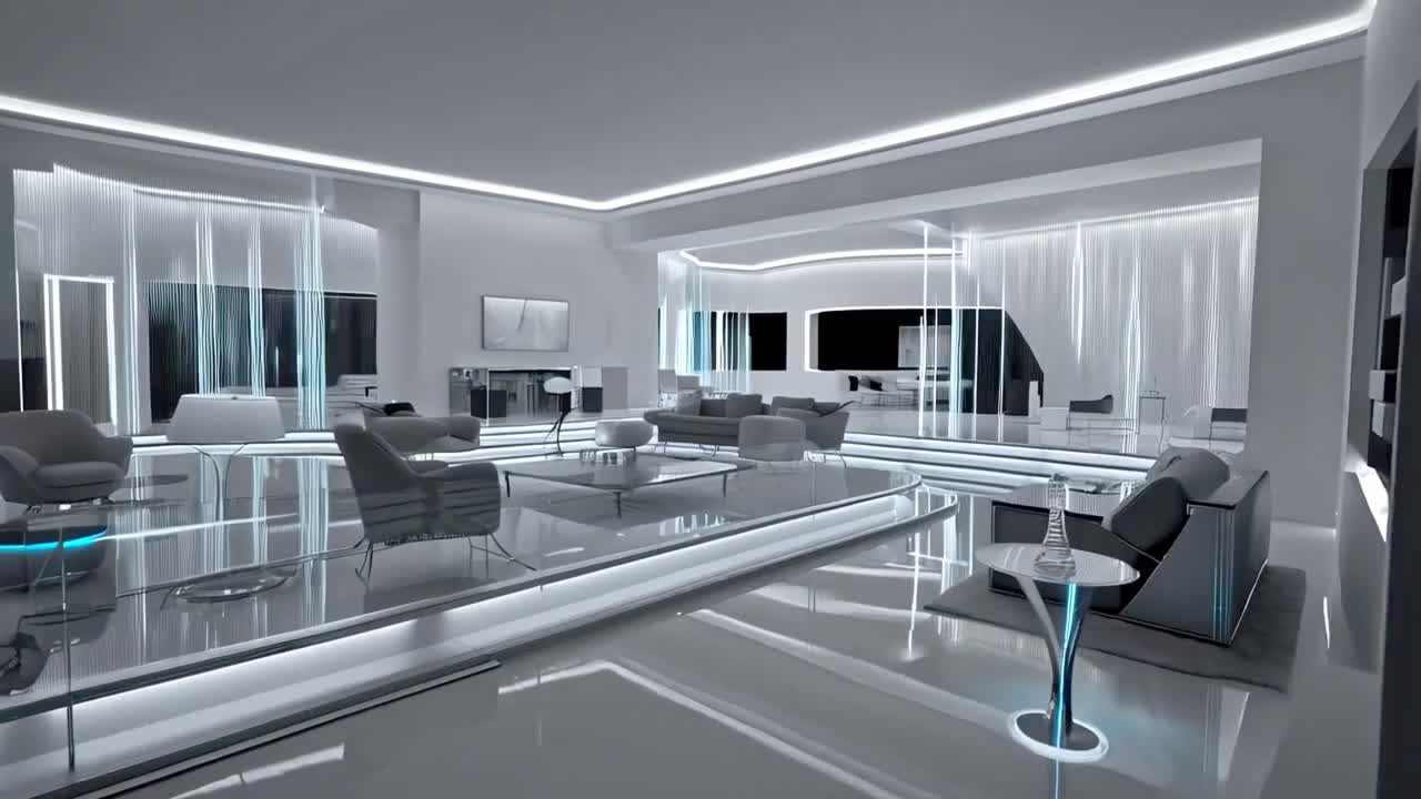 Futuristic and Modern Living Room Interior Design