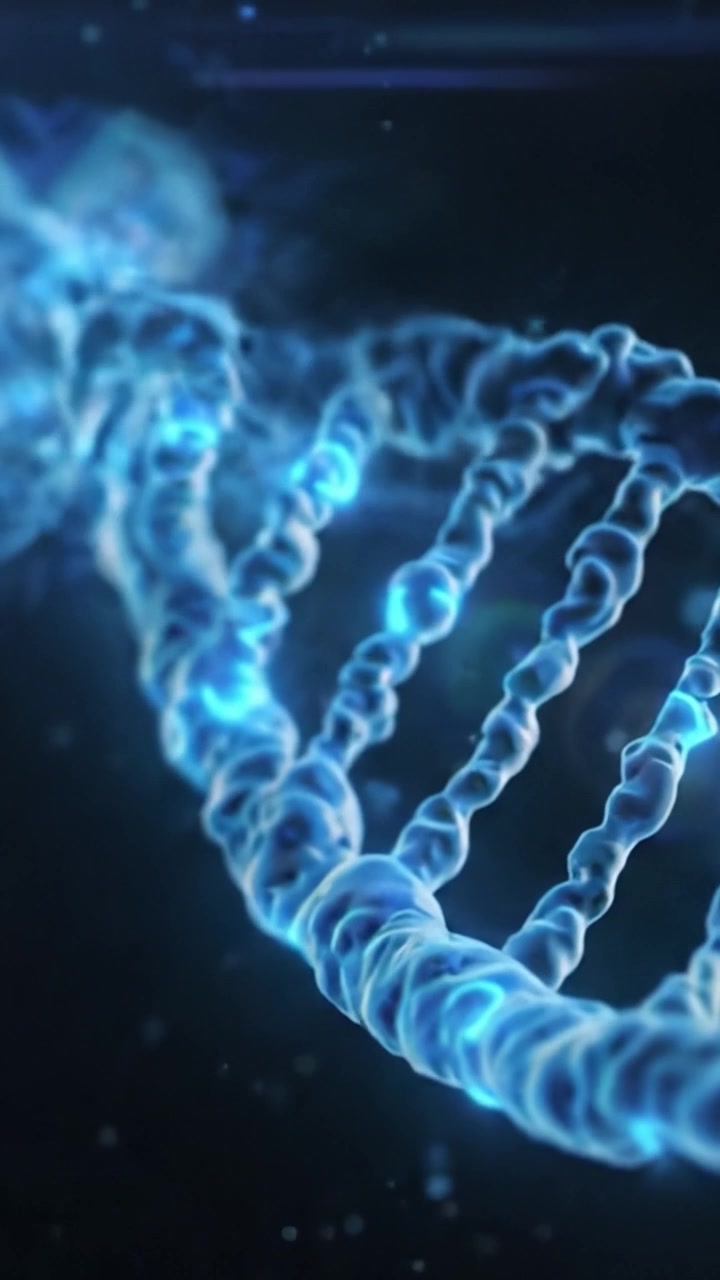 Esplorando i Misteri del DNA: Un Viaggio Visivo Mozzafiato Attraverso Rappresentazioni del Codice Genetico in una Presentazione a Doppio Fotogramma
