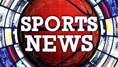 sports news and monitors tunnel background, rendering, animation, loop