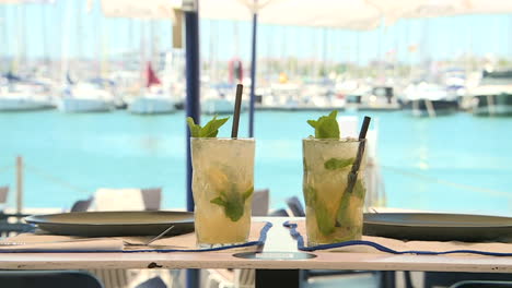 refreshing cocktails with a sea view