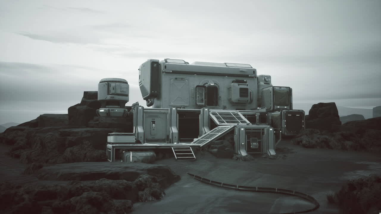 Command unit on rugged terrain with coiled cables and sealed entries
