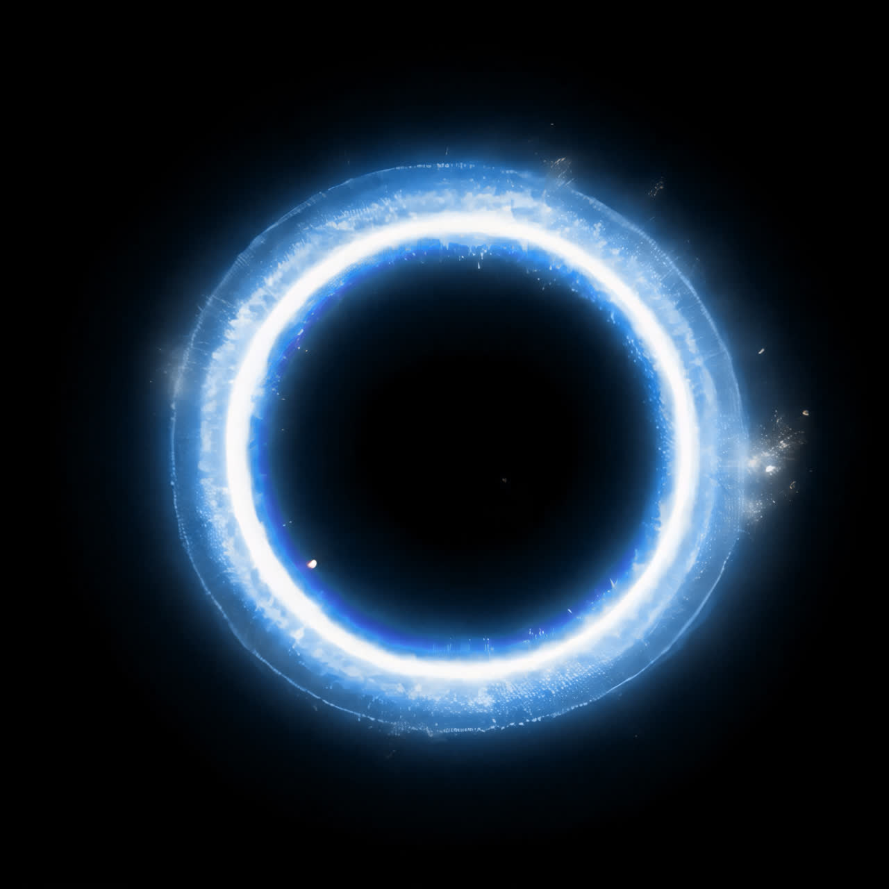 Glowing circular energy portal animation isolated asset, transparent 4K video, alpha channel, ProRes