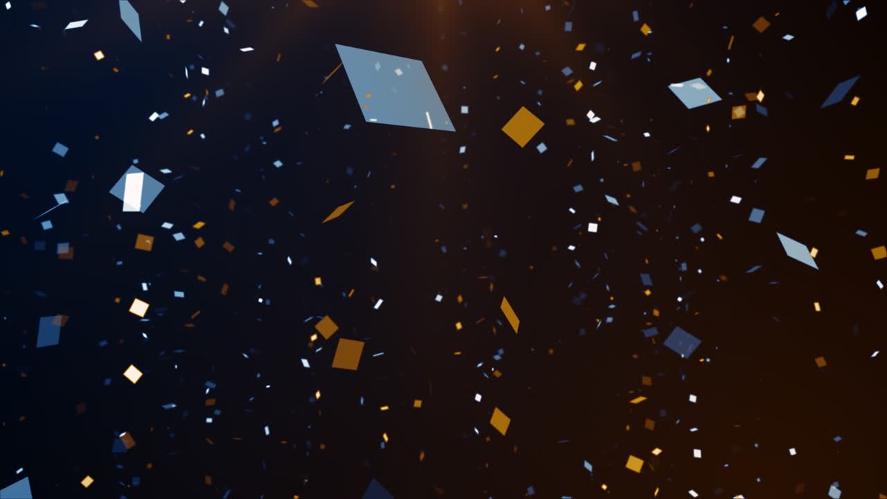 Particles blue orange event game trailer titles cinematic concert stage background loop