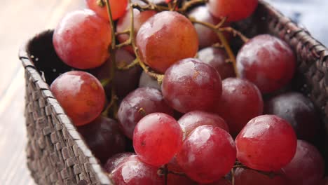 red grapes in a basket