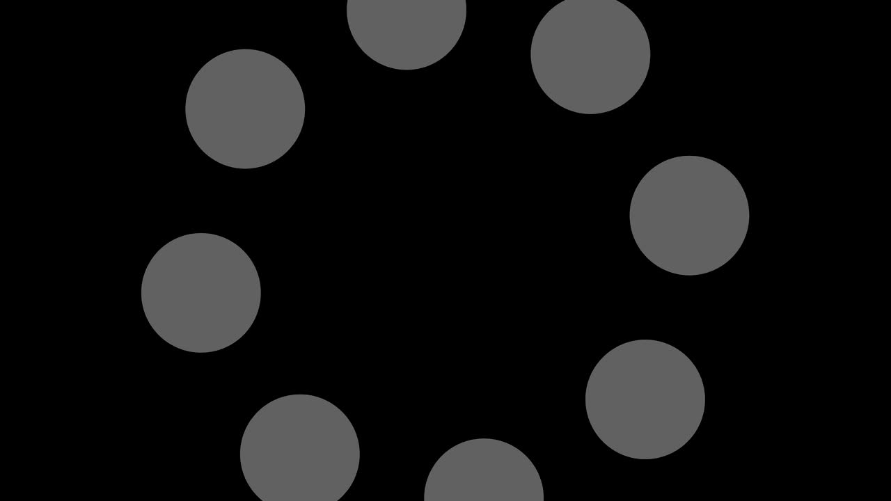 dibujo gráfico en blanco y negro con efecto estroboscópico e hipnótico, mientras gira en el sentido de las agujas del reloj y aumenta de tamaño.