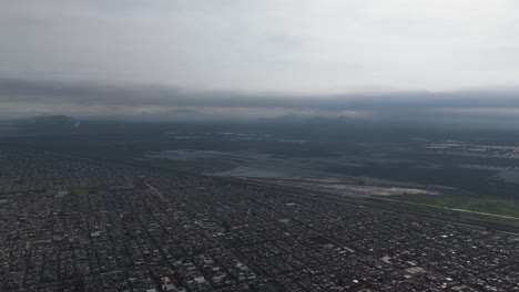 drone shot of the protected area in lake texcoco, north of mexico city