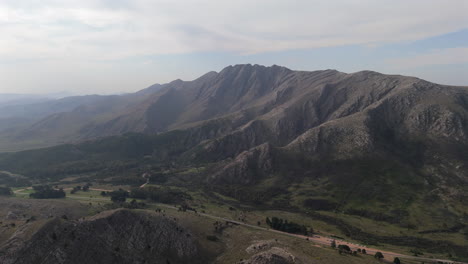 vista aérea de una cordillera