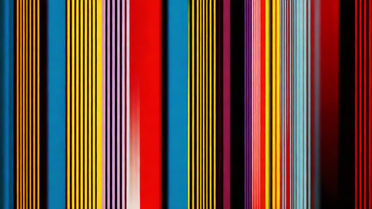 A Vibrant Display of Colorful Vertical Stripes Representing Bold Energy, Artistic Expression, and Aesthetic Appeal Captured in Two Frames of Motion and Rhythm
