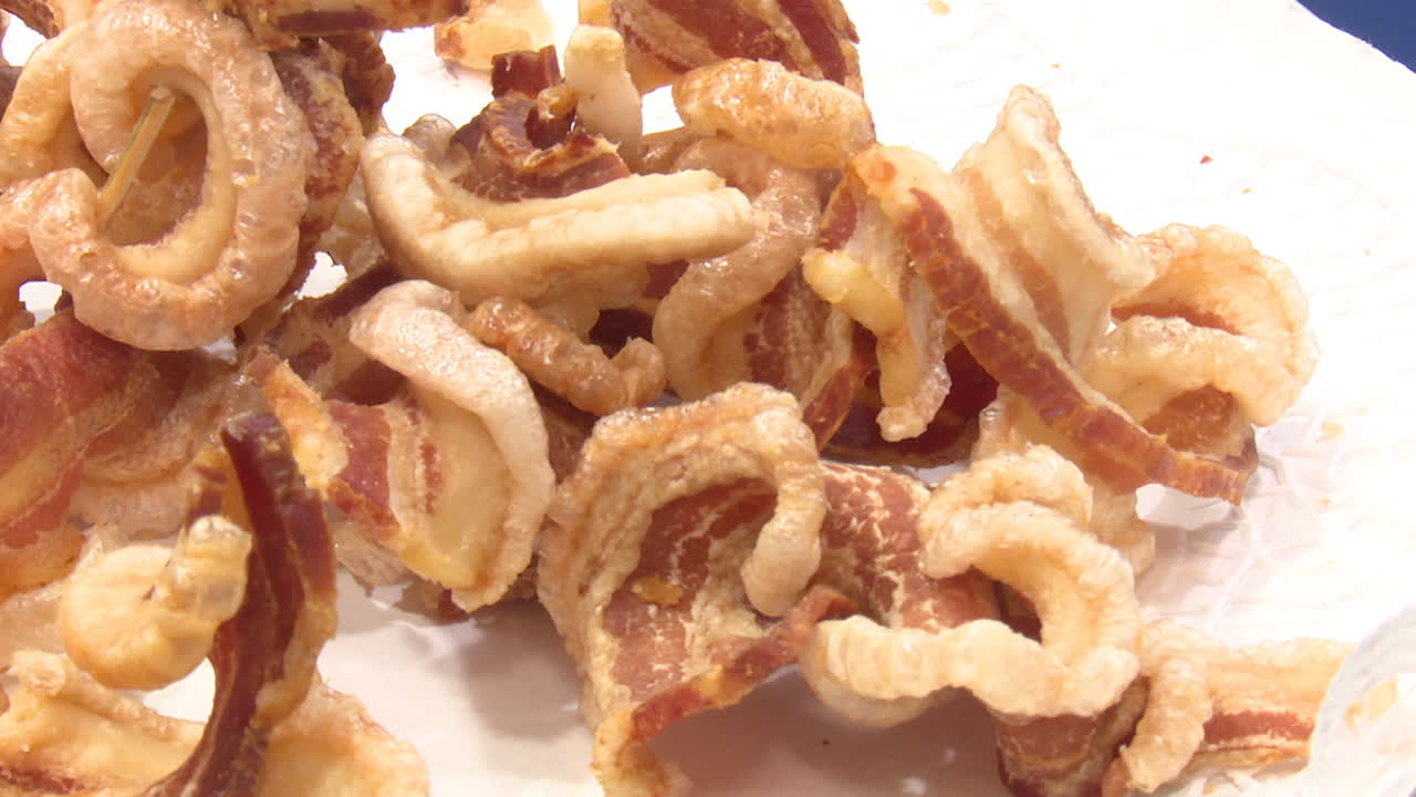 Crispy Fried Bacon Snacks