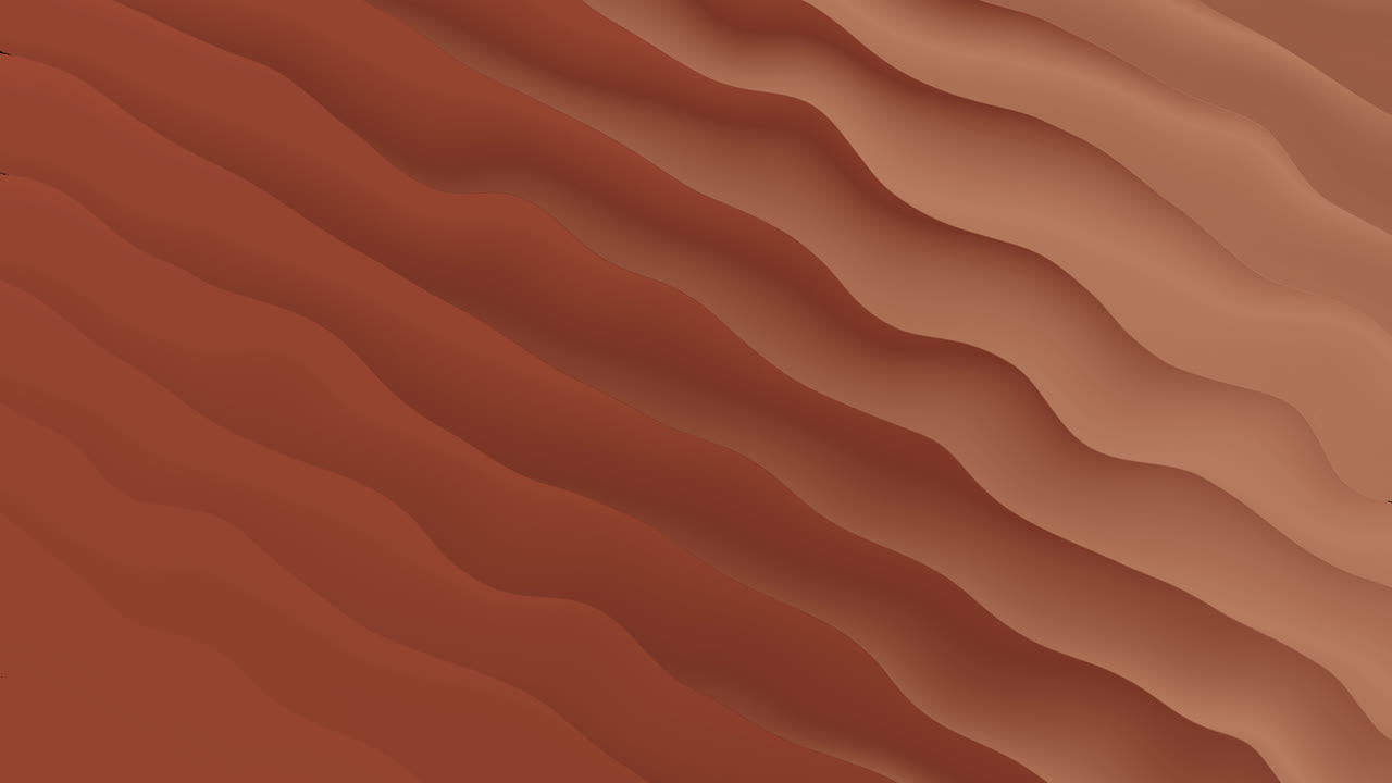 Abstract beige desert geometric background with liquid shapes. Loop animation of desert sand blurred waves background.