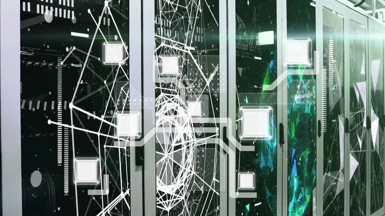 Animation of network of connections over computer servers