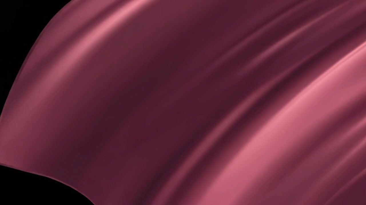 Tessuto rosa scuro morbido che ondeggia su sfondo nero