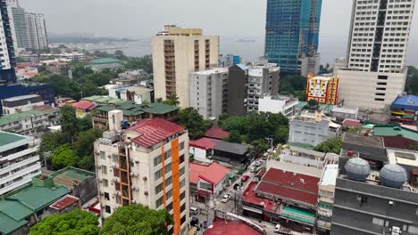 cityscape of makati. it is a city in philippines known for the skyscrapers and shopping malls of makati central business district