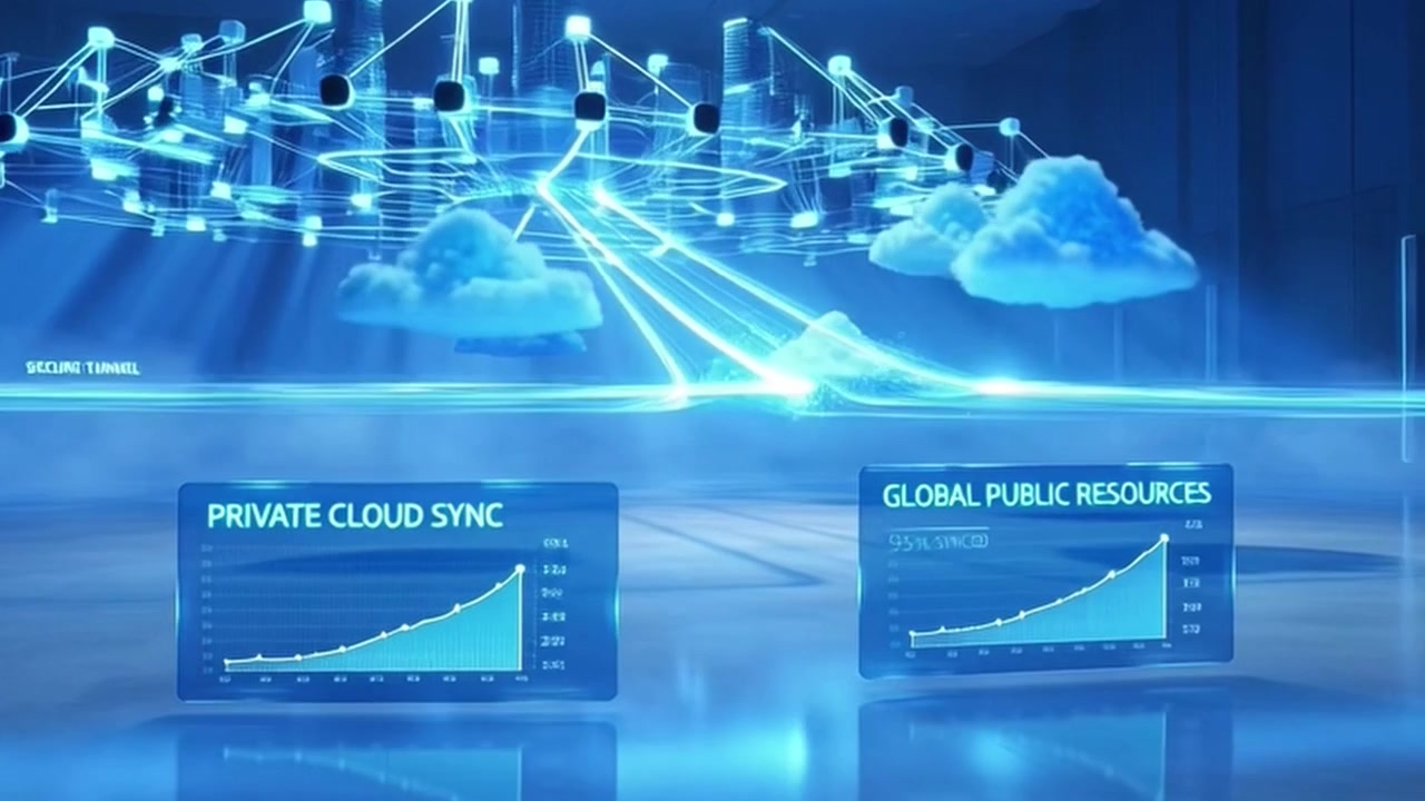 Digital Cloud Computing Network Visualization with Data Sync Graphs