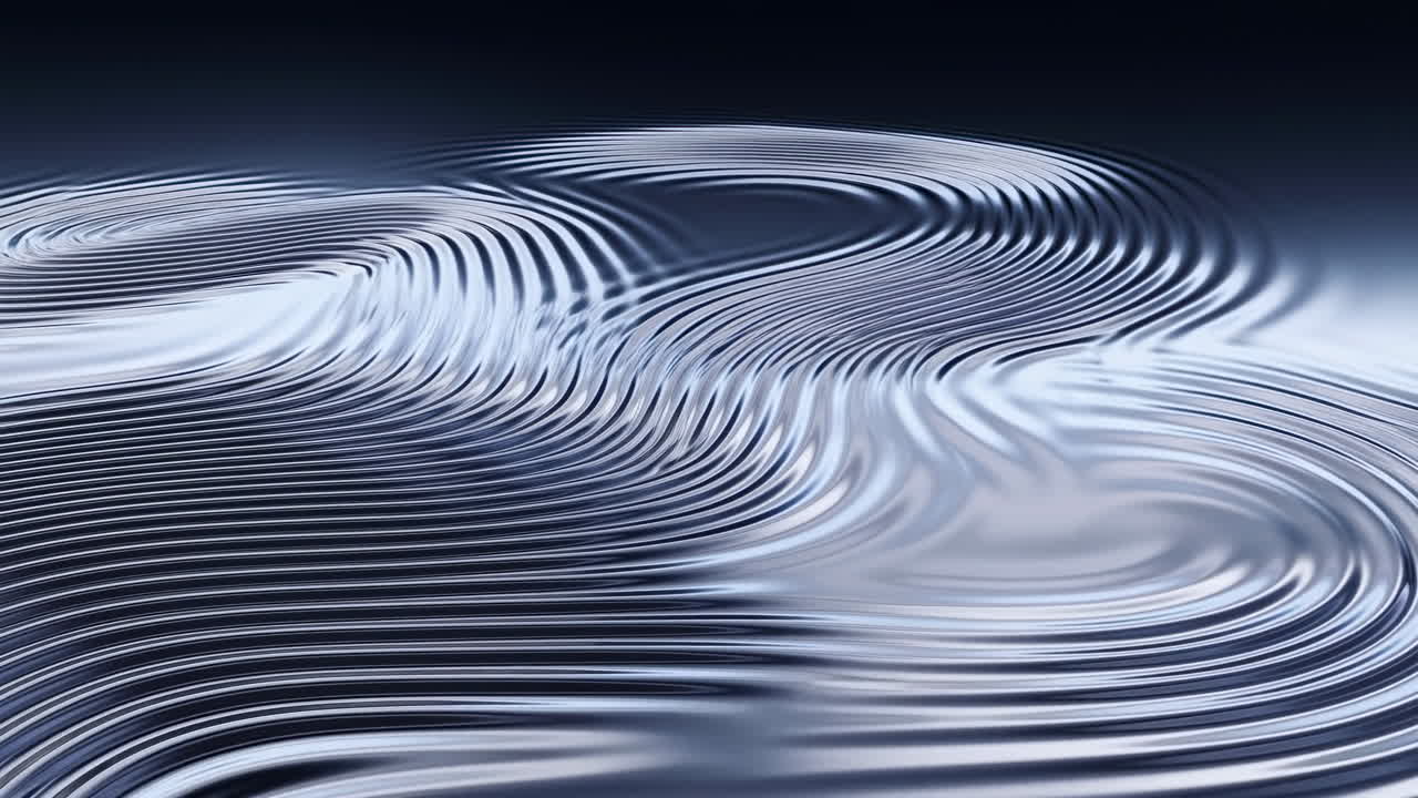 Dynamic Silver Liquid Metal Waves Flowing Abstract Background
