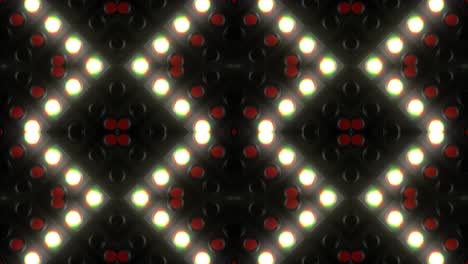 abstract geometric pattern of red and blue led lights