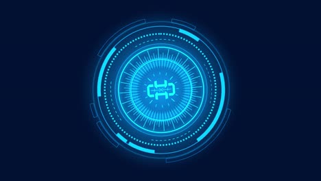 light blue motion graphic of futuristic analysis process futuristic user interface digital screen
