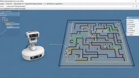 a robotic navigator's journey through a complex maze: exploring algorithms and sensor integration in robotics